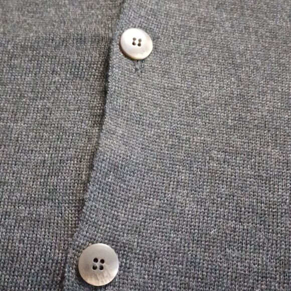 Men's Gray Button-Up Sweater - Picture 11 of 14